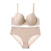 Large Breasts Make You Look Smaller and Prevent Sagging Plus-size Gathered Breathable Full-cup Bra Set with Light and Comfortable Panties.