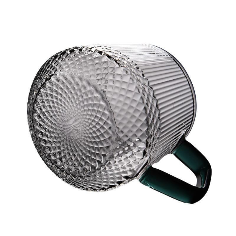 Кружка из полосатого стекла с высоким содержанием боросиликата для дома, личная, термостойкая, для напитков, офисная, с фильтром, для заваривания цветочного чая, чайная кружка с ручкой