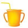 Agafura Baby Magic Straw Cup 300ml, 1 Pack, Orange