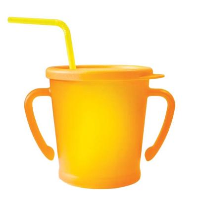 Соломенная чашка Agafura baby Magic 300мл, 1 упаковка, оранжевый