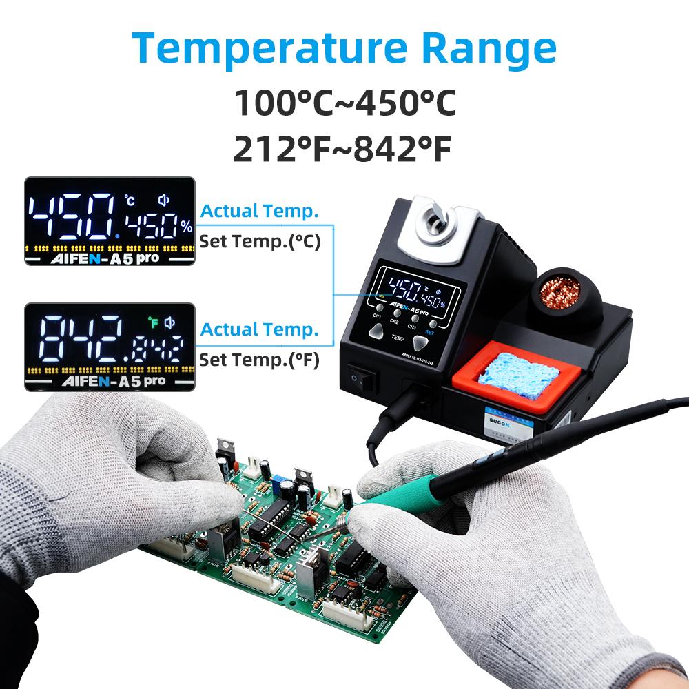 Aifen A5 pro Soldering Station Compatible Soldering iron Tips 210 245 115 HandleLead-free Electronic Welding Rework Station