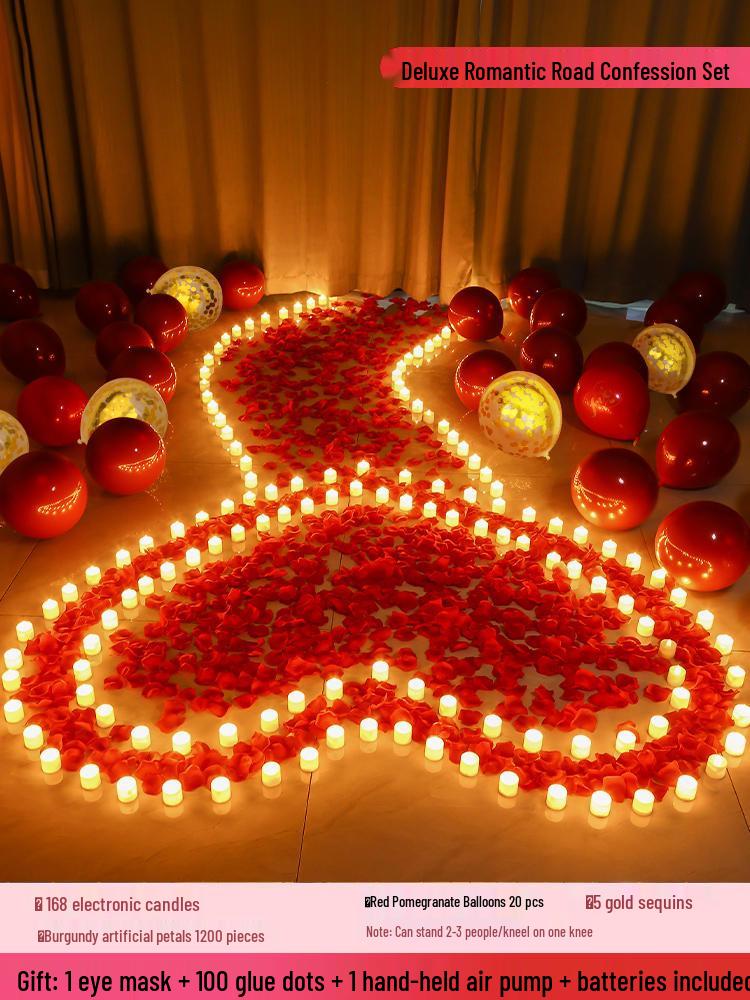 Romantic Indoor Proposal & Celebration Candle Decor Set