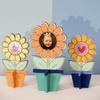 3D Wooden Shapes To Decorate - Flowers - 15 X 6.5 Cm / 12 X 5.3 Cm - 3 Pcs