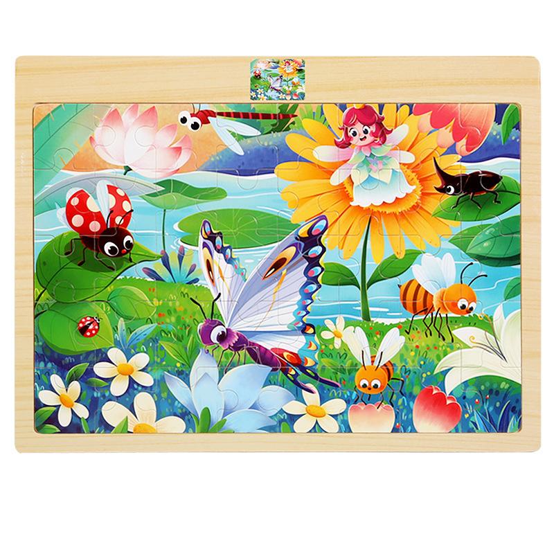 Деревянный пазл из 40 деталей для детей, животные, динозавры, мультяшный деревянный плоский пазл для малышей, развивающие игрушки для раннего развития