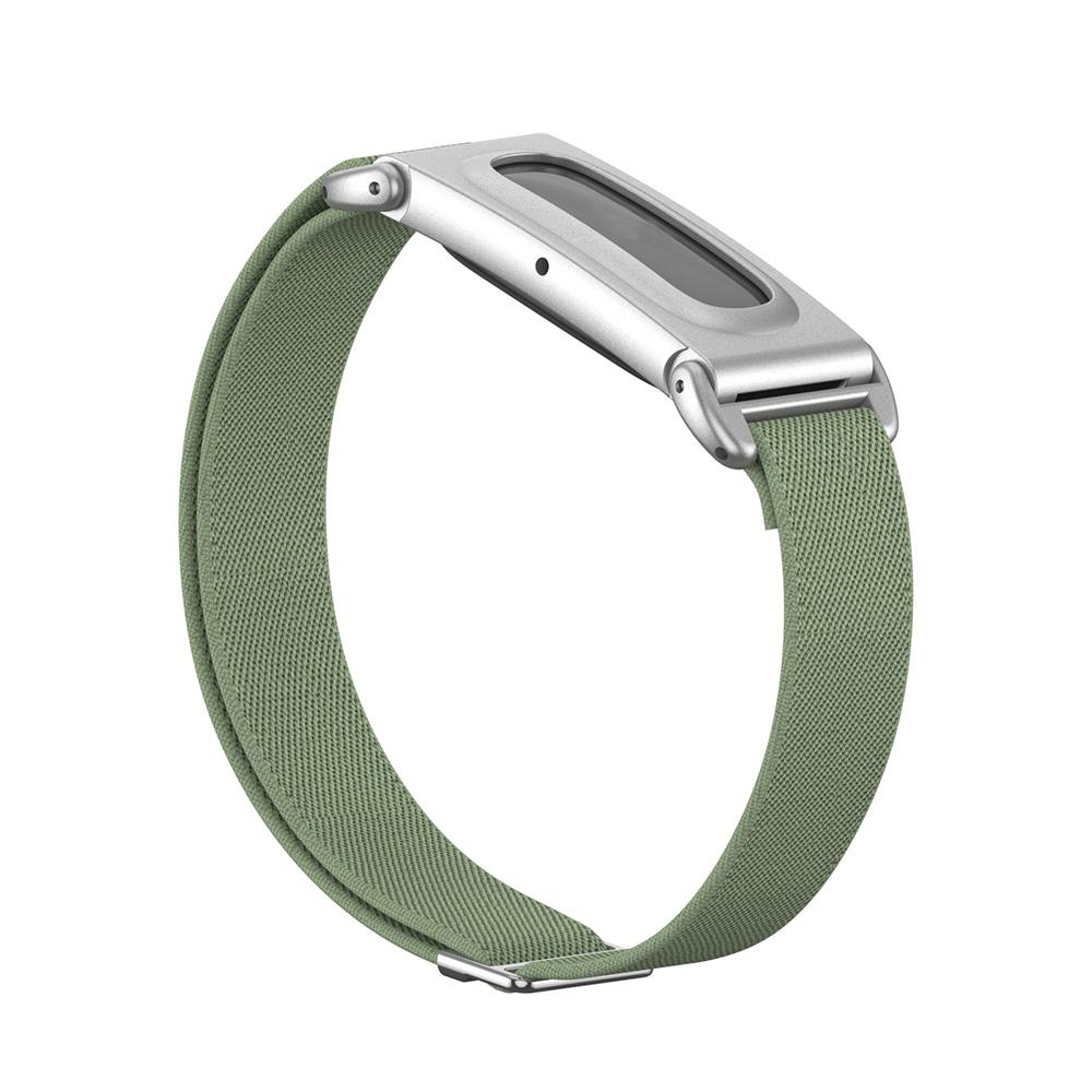 Advanced Metal Case Nylon Weave Strap Stepless Adjustable Elastic Braided Band For Google Fitbit Air Fitness tracker Wristband