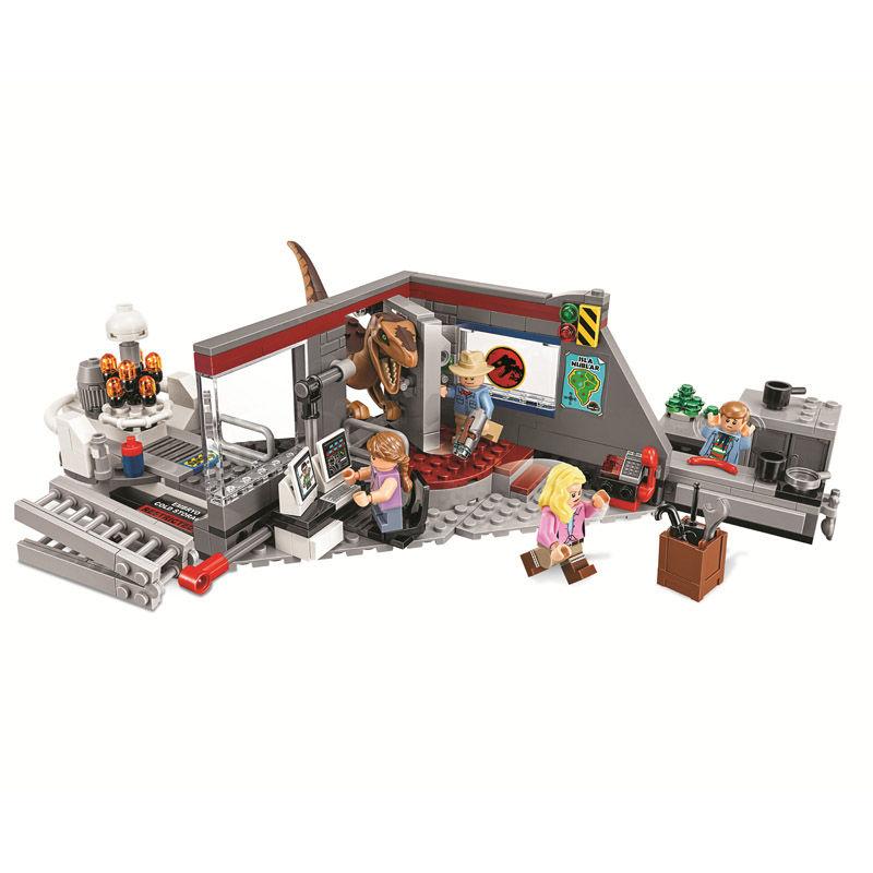 Строительные блоки, парк Юрского периода, фигурка динозавра, тираннозавр Рекс, сборка, детские игрушки-головоломки