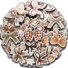 50pcs Bow Stickers Brown Girls Notebook Stationery Cell Phone Luggage Mug Decorative Stickers