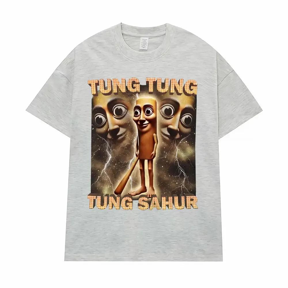 Tung Tung Sahur Funny Baseball Bat Fans Due to T-shirt Men's Clothing Fashion Humorous Style T-shirt Summer O-neck Top T-shirt