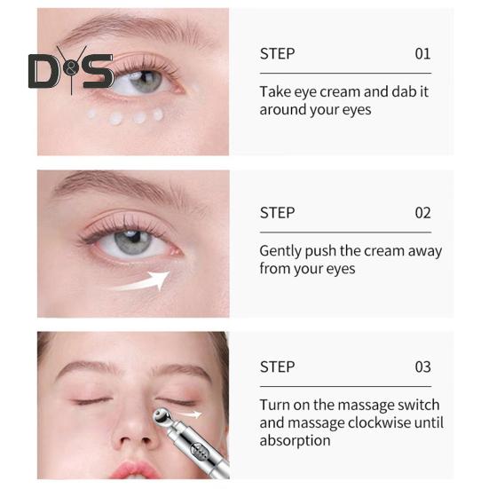 Массажный крем для кожи вокруг глаз с эффектом стирания морщин и мультипептидами 20 г Укрепляющий электронный массажер для тонких линий Умный крем для кожи вокруг глаз Электрический массажный крем для кожи вокруг глаз