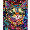 Frame Painting By Numbers For Adults Kits Colorful Cat Abstract Picture Diy Gift For Home Decors 40x50