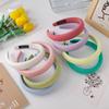 Korean Hair Band Solid Color Sweet Sponge Headband Thickening and Heightening Headband Fashion Hairband Hair Accessories