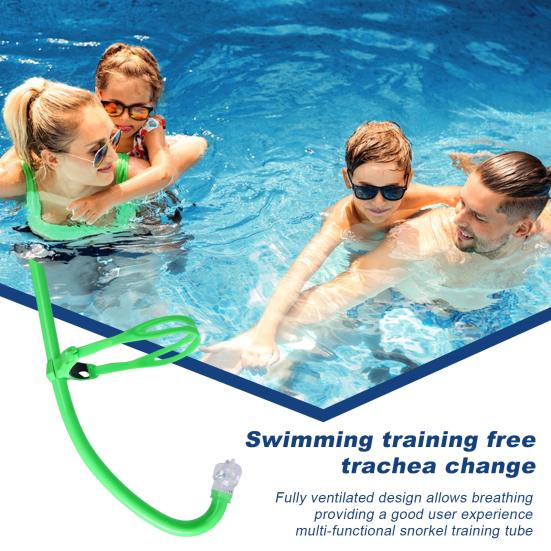 Трубка для обучения плаванию с трубкой для дайвинга, дыхательная трубка с оголовьем, жидкий силиконовый загубник, трубка для взрослых и детей