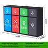 Outdoor Four-Compartment Galvanized Steel Waste Bin