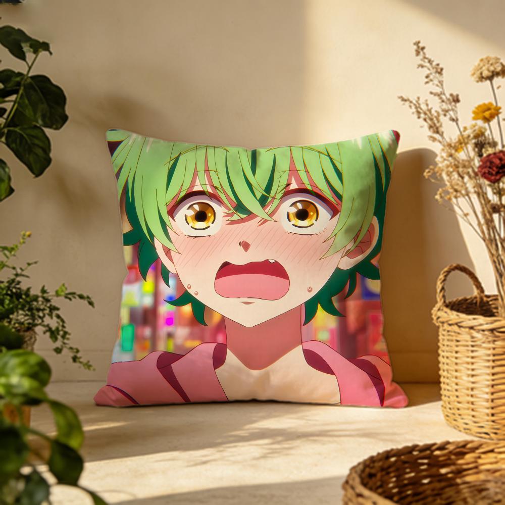 Trendy Mmikadono Sanshimai wa Angai Choroied Cushion Cover Versatile DoubleSided Pillow Case Fit for Sofa Bed Car Daily Decor