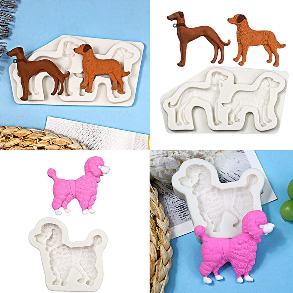 3D имитация щенка, силиконовая гибкая форма для пищевых продуктов, глина, смола, керамика, конфеты, помадка, конфеты, шоколад, форма для мыла