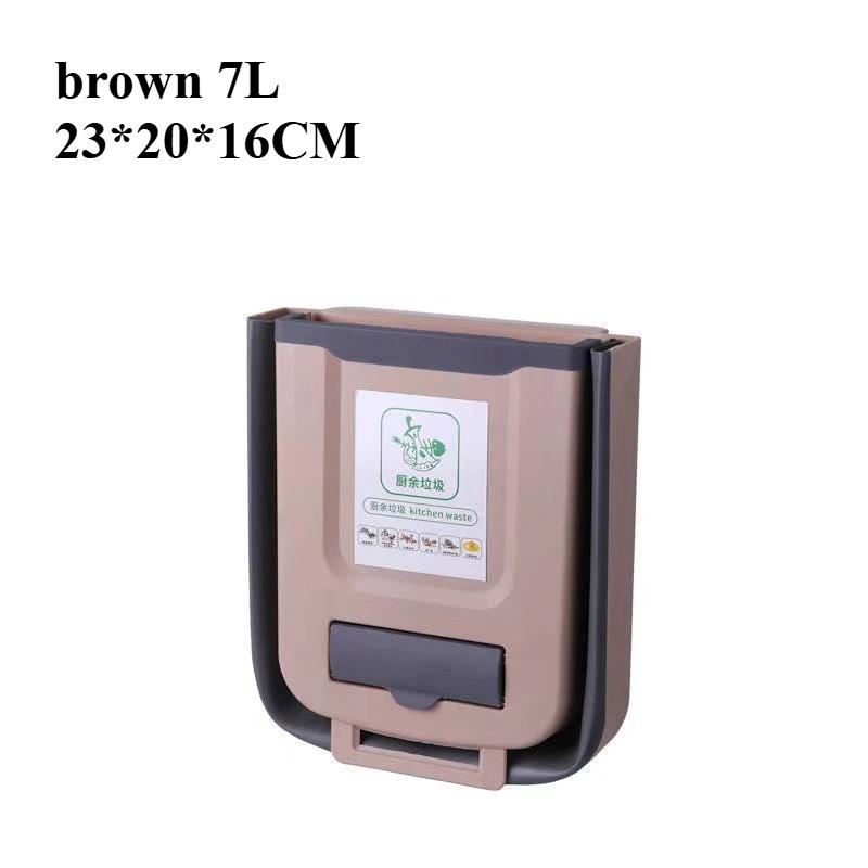 Складной кухонный мусорный бак, настенный мусорный бак, кухонный шкаф, монтируемый на дверь, складной мусорный бак для транспортных средств