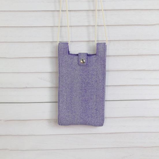 Вязаная сумка для мобильного телефона однотонная на плечо кроссбоди слинг с регулируемым ремешком для улицы, повседневных прогулок, путешествий, поездок на работу