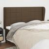 VidaXL Headboard with Ears Dark Brown 203x23x118-128 Cm Fabric3117981
