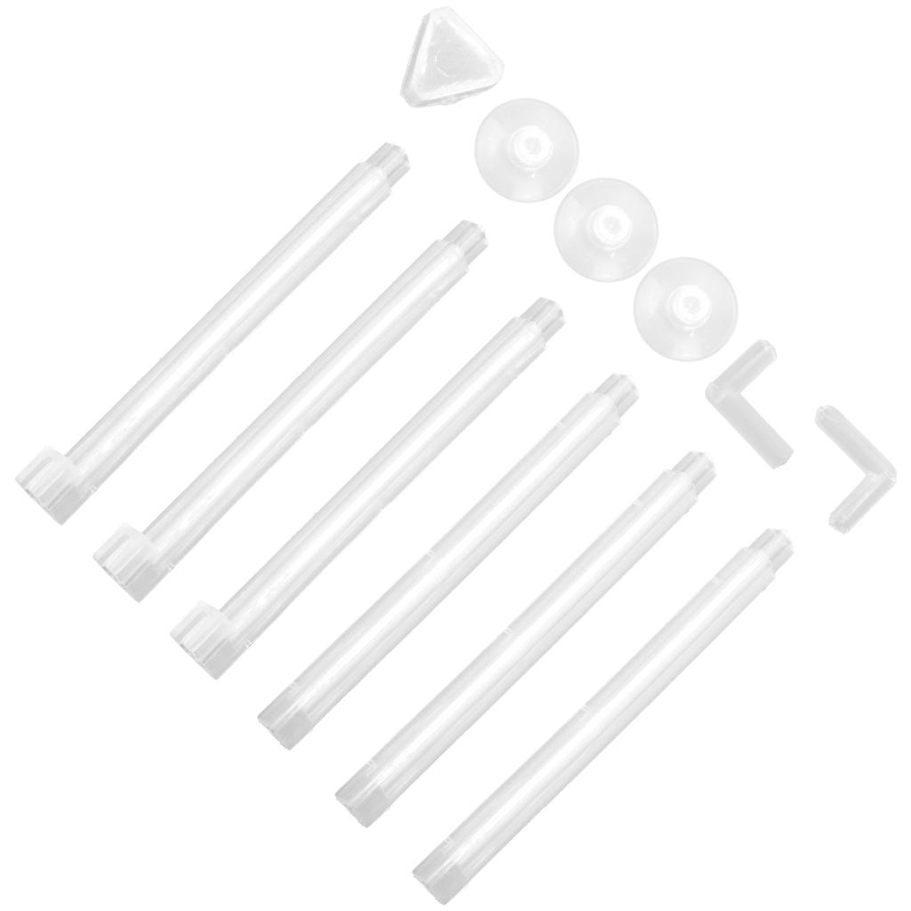 Aquarium Air Bar Plastic Transparent Fish Tank Bubble Release Tube with Three Suction Cups