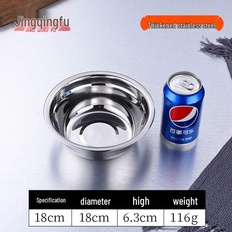 JingQingFu Stainless Steel Multipurpose Round Bowl