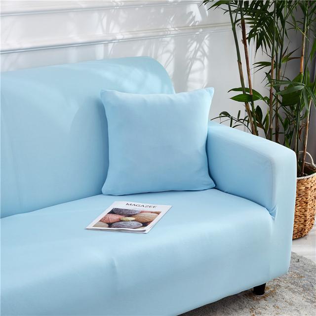 Эластичная эластичная подушка с однотонным принтом Cojines Decorativos Para Sofa Capa De Almofada Coussin De Salon Housse De Cous