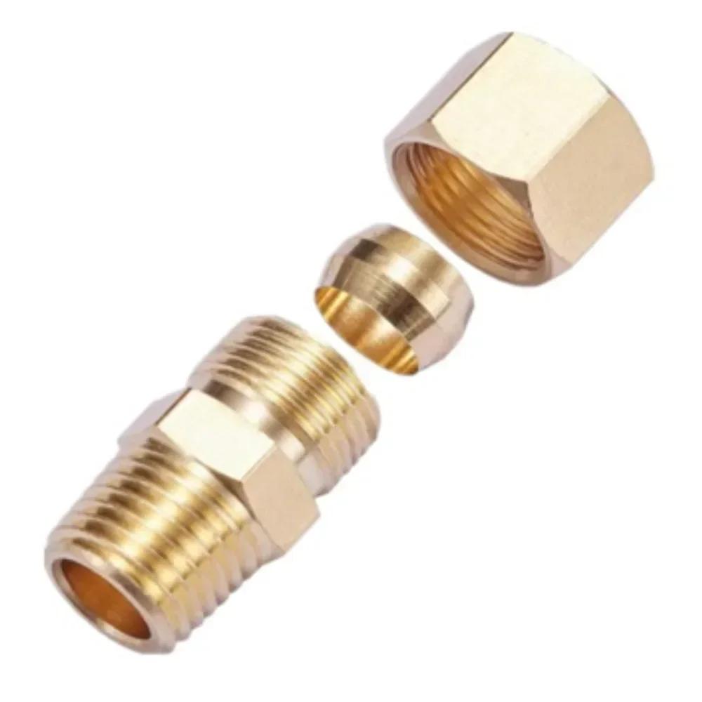 Прямой угольник 1/8" 1/4" 3/8" 1/2" NPT наружная резьба x 3/16 1/4 5/16 3/8 1/2 5/8 дюйма трубка Компрессионный фитинг Латунный фитинг Газ Топливо Вода