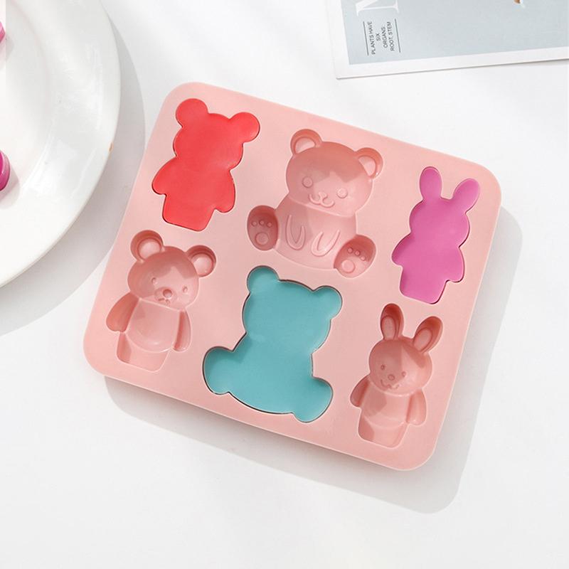 Bear Silicone Mold Cute Cartoon Animal Chocolate Cake Baking Mould Kitchen Baking Tool Kids Complementary Food Tools