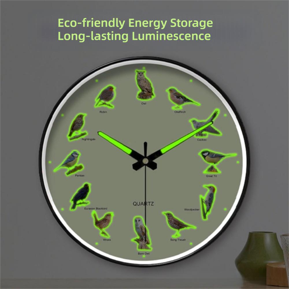 Easy To Read Wall Hanging Clock Luminous Dial Home Decor Clock Round Wall Clock for Office