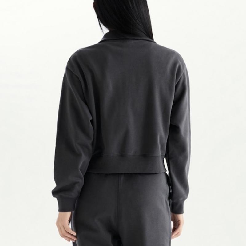 New Balance Women S Athletic Semi Crop Half Zip Up SweatShirt nbncd4S032 3 Choice 1