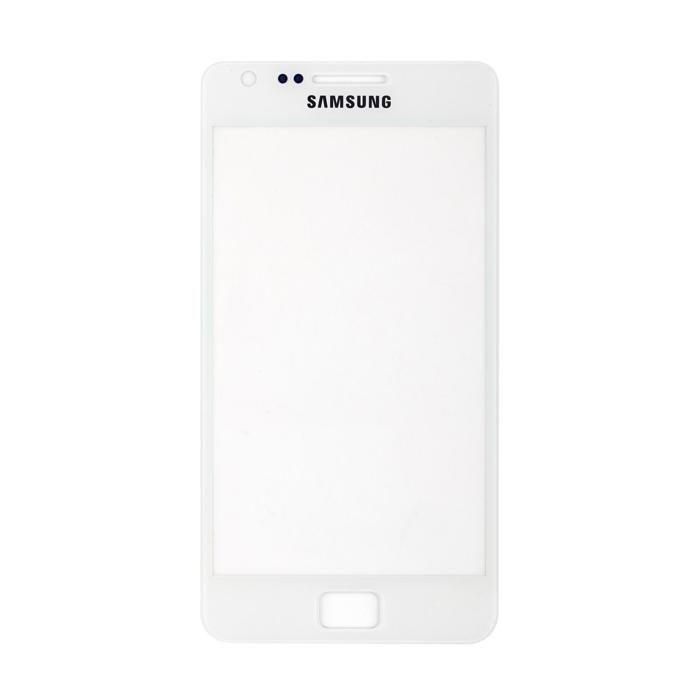 White Front Screen Glass + Adhesive for Samsung Galaxy S2 I9100