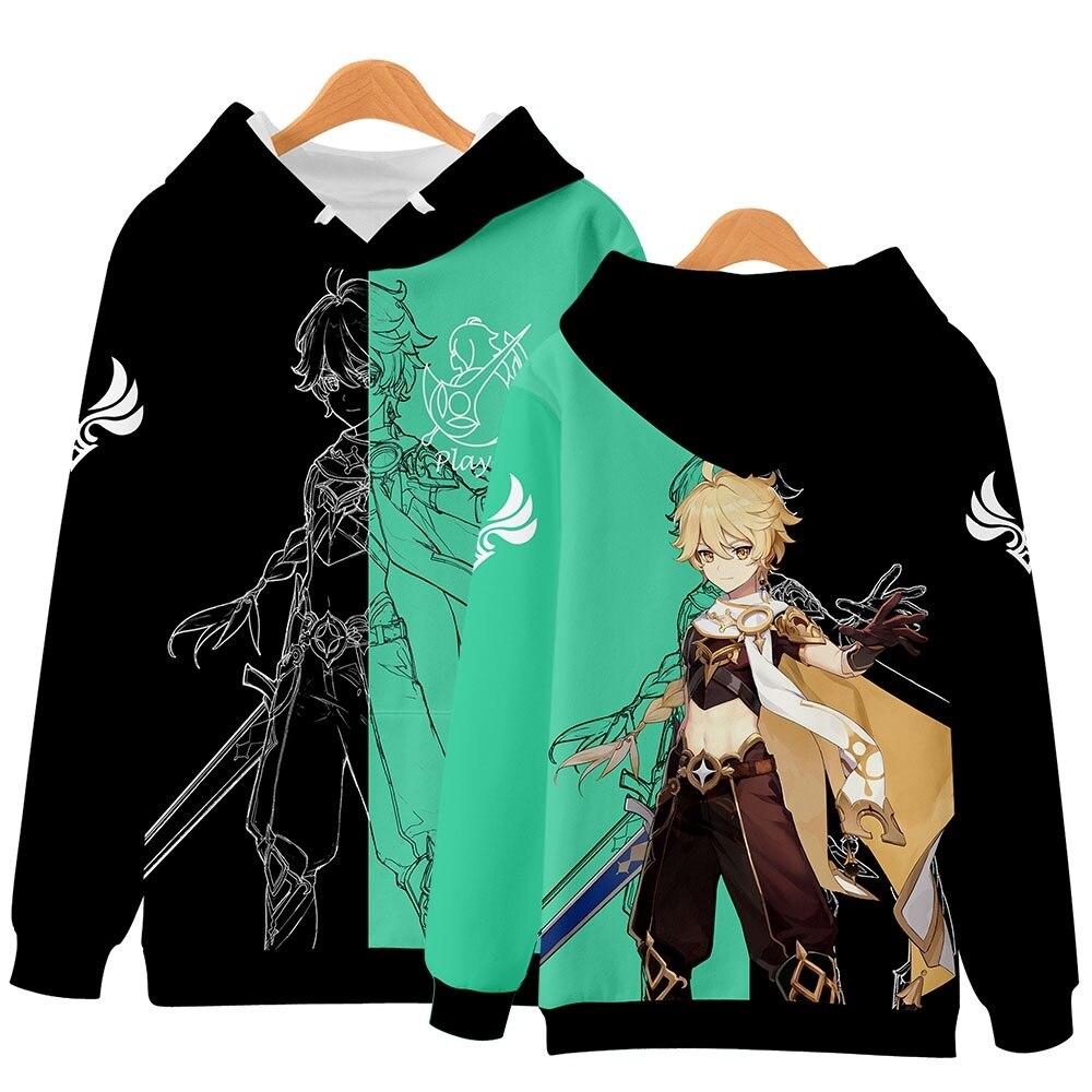 Аниме Genshin Impact Game толстовки для женщин и мужчин 3d свитшот для пар с длинными рукавами пуловер для косплея оверсайз для детей для мальчиков и девочек толстовка