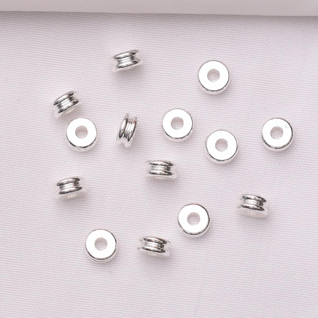 100 шт. 18-каратного золота, двухслойная, сохраняющая цвет, гладкая, разделительная прокладка для бусин, аксессуары для бижутерии ручной работы, разделительная прокладка из бисера