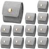 12Pcs Jewelry Bag Foldable Ring Storage Bag Leather Jewelry Necklace Storage Case Earring Organizer Bag for Travel Business Trip