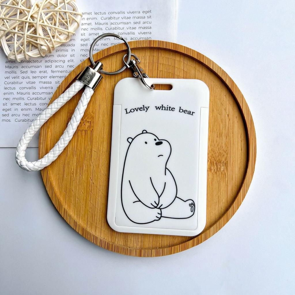 Чехол с мультяшным принтом, идентификационная бирка, чехол для рабочей карты с эластичным ремешком на запястье, держатель для бейджа, чехол для деловой карты доступа