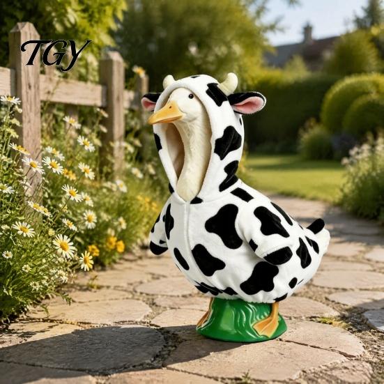 Holiday Goose Costume for Porch Animal Clothing 23 Inch Goose, Decorative Outfit, Creative Clothes Yard And Garden, Seasonal Lawn Ornament Standard