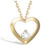 [L4590] - Gold-Plated Necklace 'Love' White Gold - 13x12 Mm