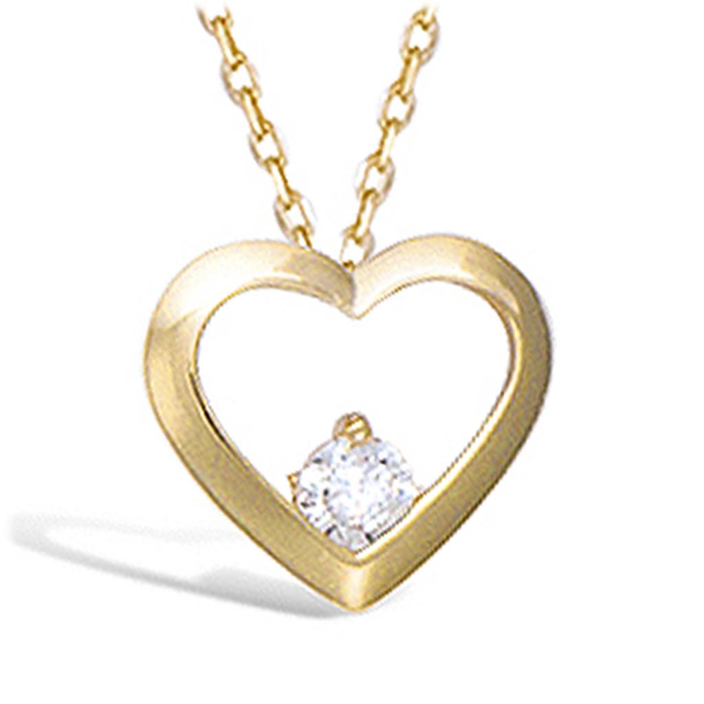 Les Trésors De Lily [L4590] - Gold-Plated Necklace 'Love' White Gold - 13x12 Mm