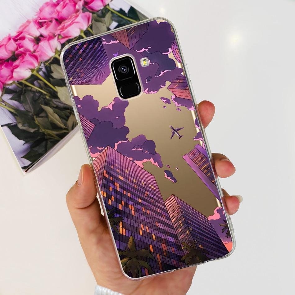 Для Samsung Galaxy A8 (2018) / A8+ (2018) Мягкий силиконовый TPU чехол SM-A730F A530F для Samsung A 8 A8 Plus, милые чехлы с мультяшными пандами