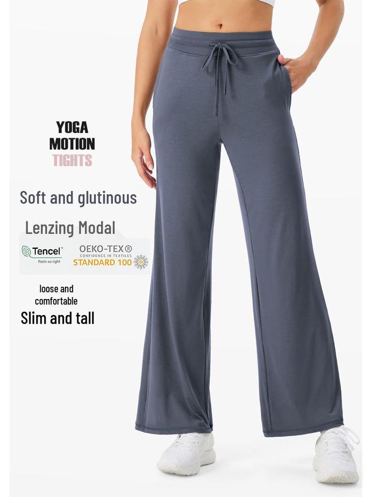 Women's High-Waisted Quick-Dry Wide-Leg Yoga Pants for Fitness & Dance