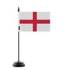 Drapeau De Table - Angleterre - 14 X 21 Cm - Polyester - Mât En Plastique - Impression Recto/Verso