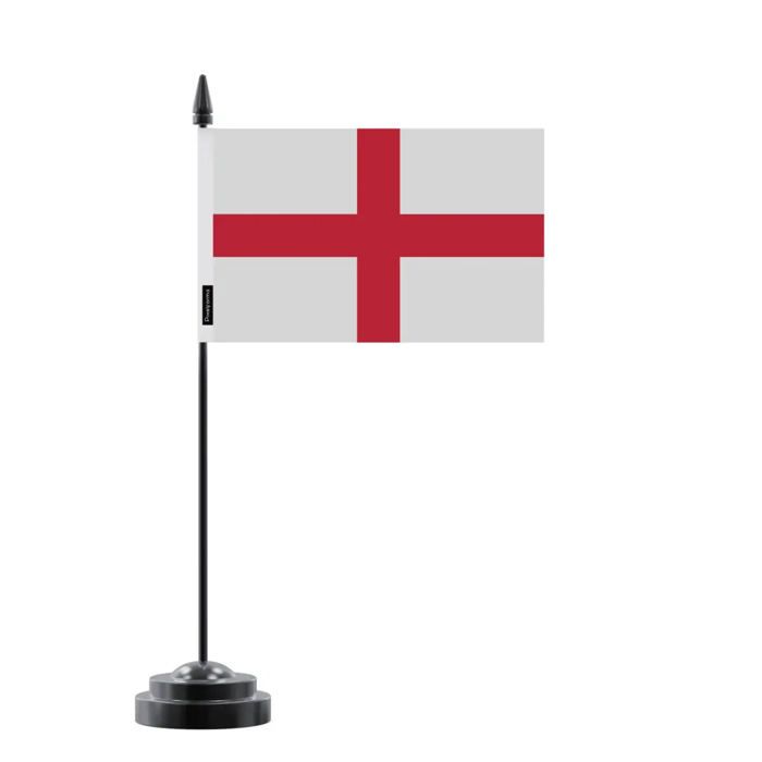 Drapeau de Table de l'Angleterre – 14 x 21 cm – Polyester – Socle en Plastique Noir – Pixelforma