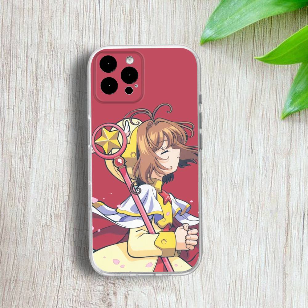 Чехол для телефона Cardcaptor-ES S-Sakura для iPhone 17,16,15,14,13,12,11 Pro,Max,Plus,X,XS,XR,SE4,E Mini Прозрачный Мягкий Чехол