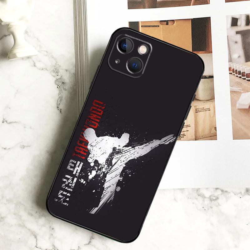 Чехол для телефона Кунгфу Тхэквондо Для iPhone 17 16 14 13 12 11 15 Pro Max Plus 12 13 Mini 16e 17 Air Cover Coque