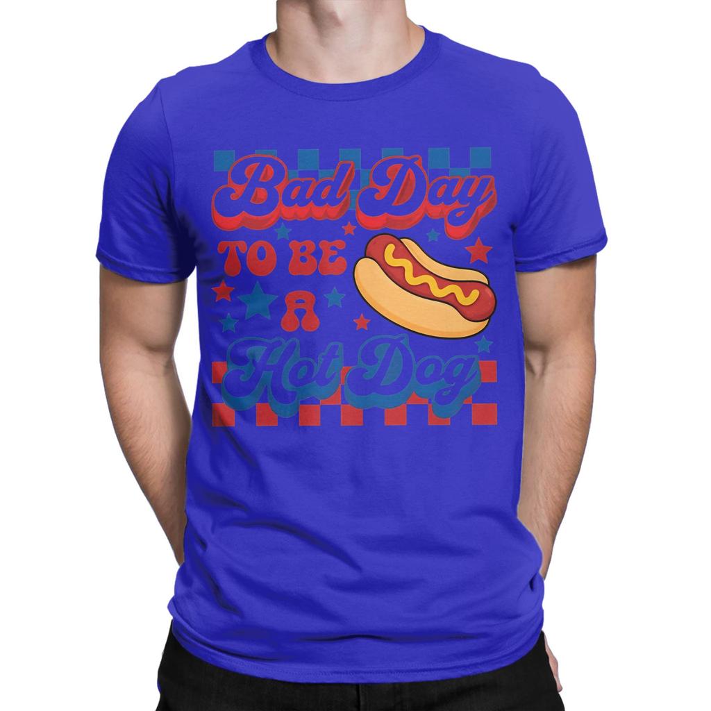 Bad Day Funny Bbq Grilling 4th Of July Funny Graphic 100 Cotton Tshirt Chud Consuming Hotdogs Tops Tees For Unisex