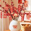 16PCS Spring Festival Blessing Card Hanging Ornament Potted Plant Decoration  Snake New Year Decor