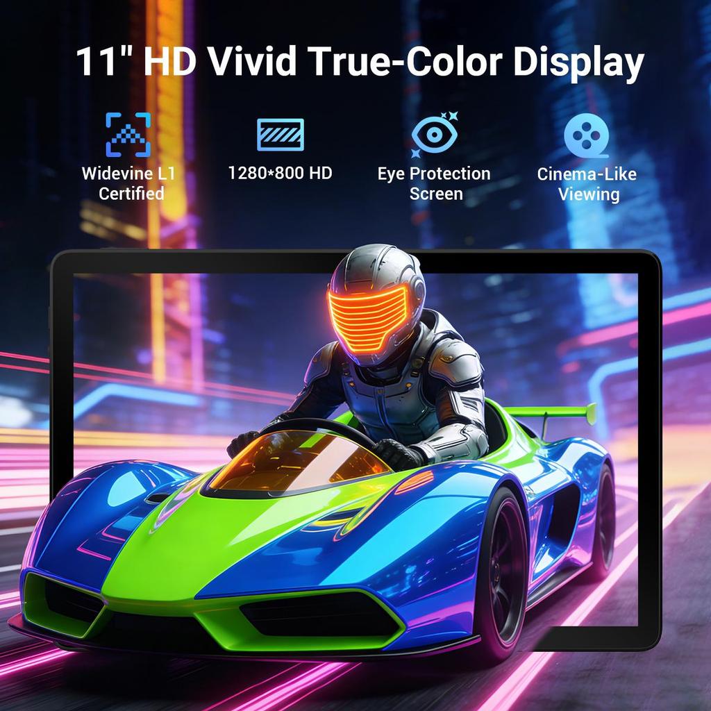 Планшет Android 15, 11 дюймов, 24 ГБ ОЗУ + 128 ГБ ПЗУ, Клавиатура и мышь, WiFi 6, Widevine L1