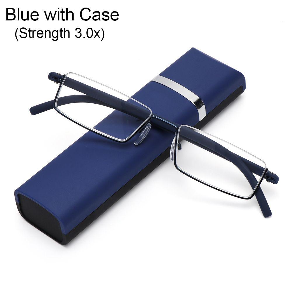 Очки Hinge TR90 для мужчин и женщин с защитой от напряжения глаз при пресбиопии, полуоправа для чтения с футляром