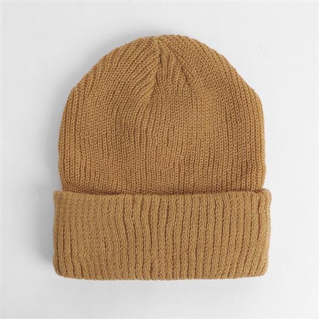 Daily Fashion Beanie Camel Knit Short Beanie Hat