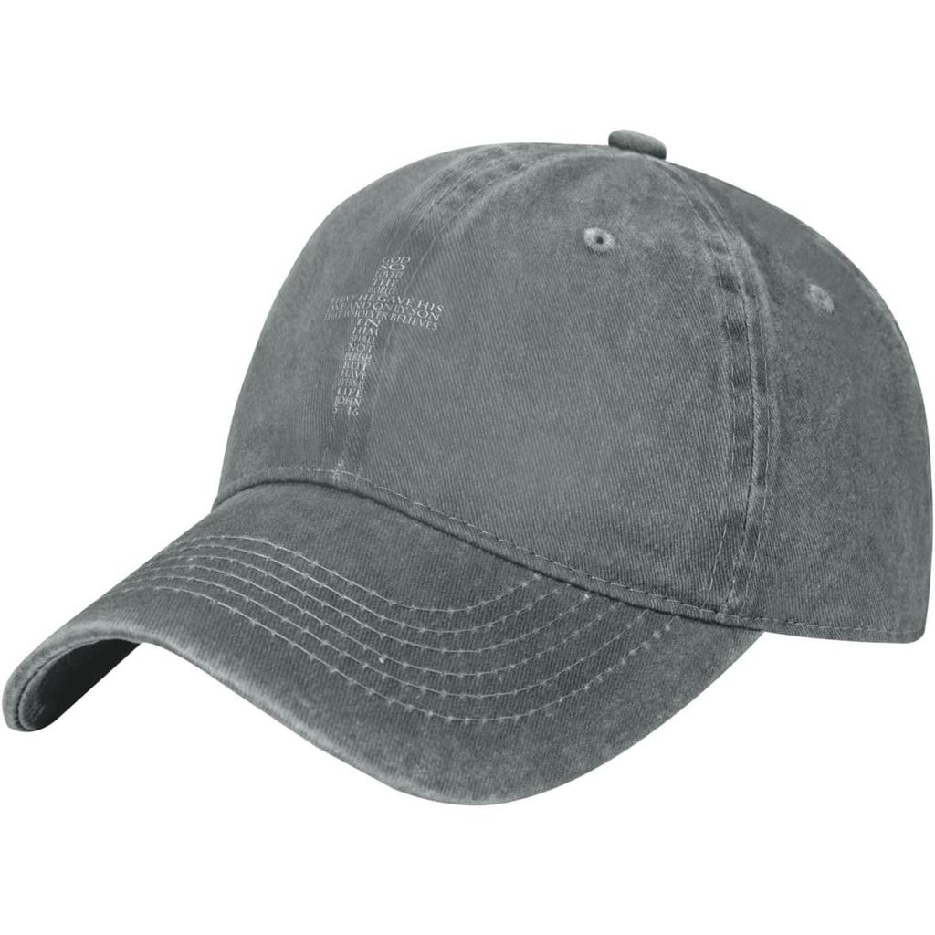 John Cross Religious Baseball Cap Washed Cotton Low Profile Adjustable Dad Hat Unisex