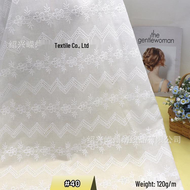 Eyelet Embroidery Fabric 100 Cotton 45 Patterns For Diy Childrens Clothing Hats